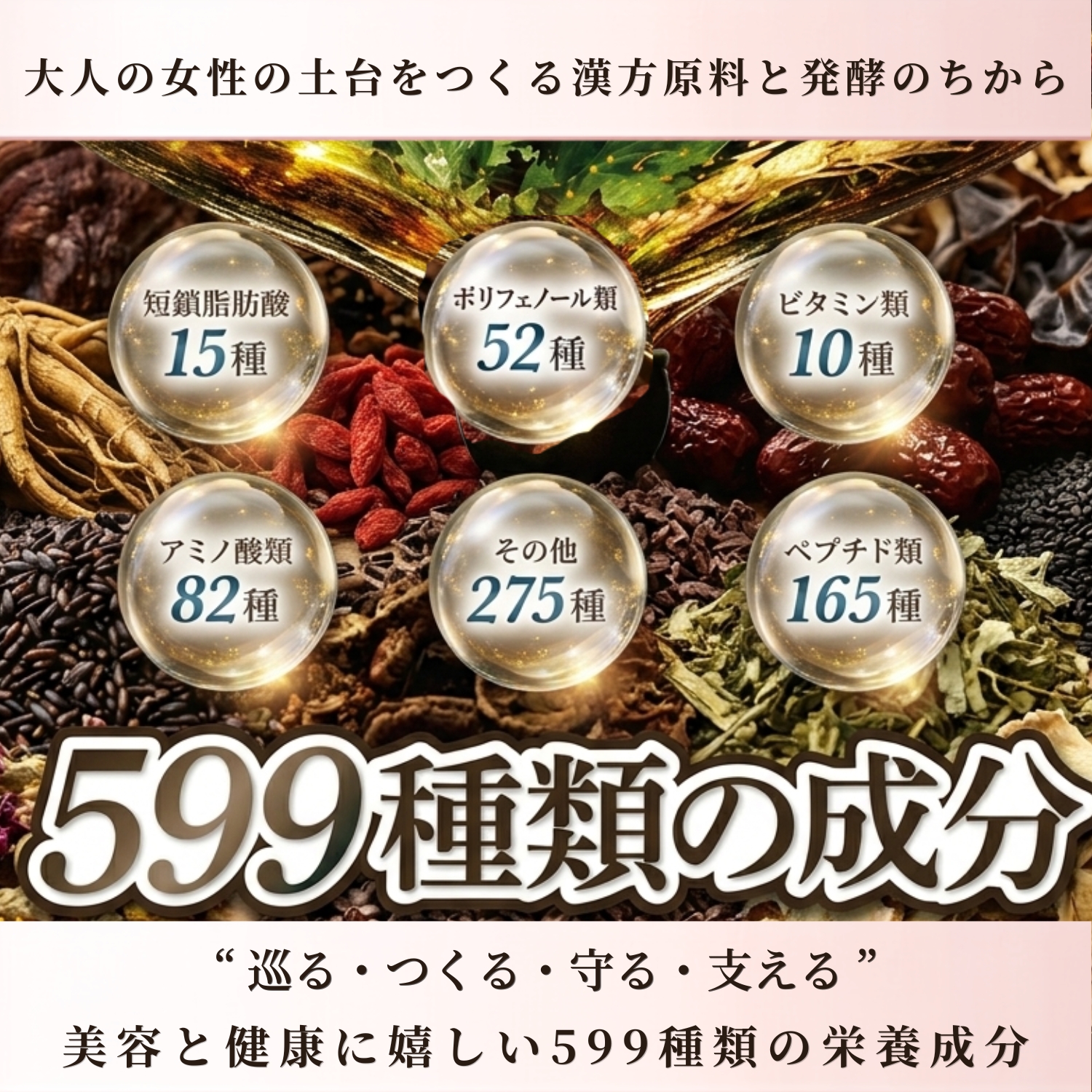 黒とよもぎの美漢酵素　成分